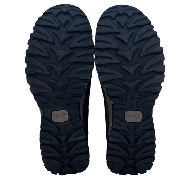 Duluth Trading Brown Leather Slip On Shoes Wild Boar Leather Mocs Size 10 W Wide - Picture 13 of 15